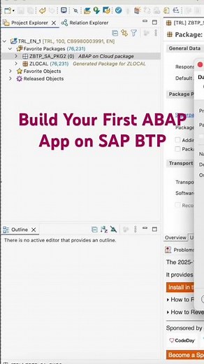 🚀 Build Your First ABAP App on SAP BTP | Quick Tutorial#shorts #sap #sapabap #sapbtp