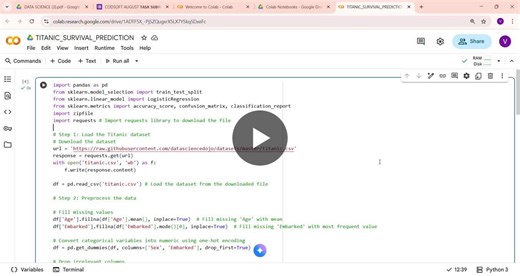 #machinelearning #datascience #titanicdataset #python #eda #ai #mlprojects #dataanalysis #artificialintelligence #datadriven | Venkat gollapalli