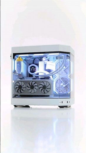 HYTE Y60 Snow White Build 🤍 #RTX4070 #pc #pcbuild