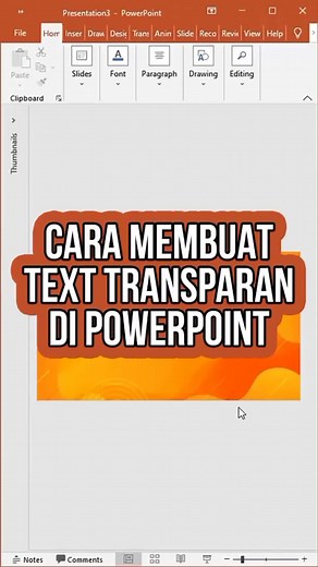 Dengan menggunakan fitur yang tersedia di PowerPoint, Anda dapat membuat teks transparan yang elegan dan menarik dengan latar belakang gambar atau video yang ditempatkan di belakangnya. #PowerPoint #TutorialPowerPoint #TeksTransparan #Presentasi #CaraMembuatTeksTransparan #MembuatTeksTransparan #TutorialPresentasi #TipsPresentasi #CaraMembuatPresentasi #MudahDanCepat #TeknologiPresentasi #TutorialTeknologi #PendidikanTeknologi #CaraMudah #CaraCepat #DesainGrafis #PresentasiVisual #TutorialDesain