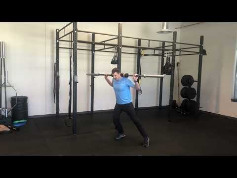Barbell Lateral Toe Taps on Toes