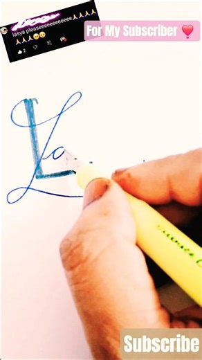 Letter 'L'✨️#calligraphy #calligraphyfonts #lettering #handwriting #cursive #art #shorts #fyp