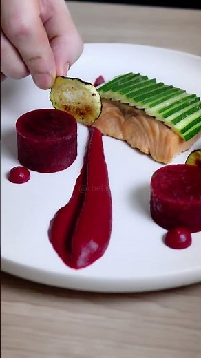 Fine Dining Plating Inspiration - Salmon with Beets