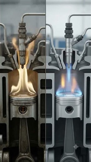How Modern Fuel Injection Sprays Fuel Into the Engine ⚙️🔥#fuel #fuelinjectors #automotive #mechanic