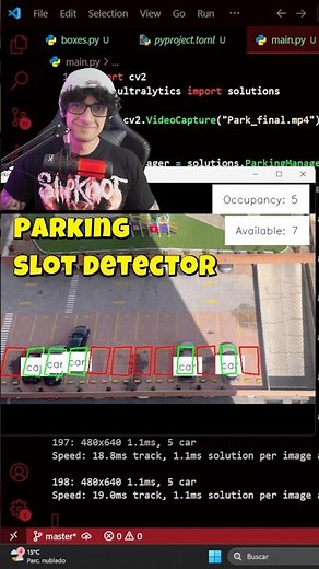 Parking Slot Detector with YOLO 11. #python #yolo #computervision