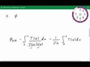 Angle of Twist Due to Torsional Loading Tubular Shaft, Mechanics of Materials Torsion Example 4