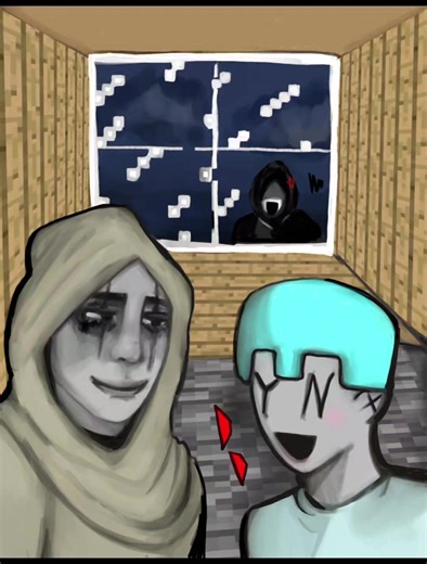 Creative Minecraft Drawing with Fake Blood