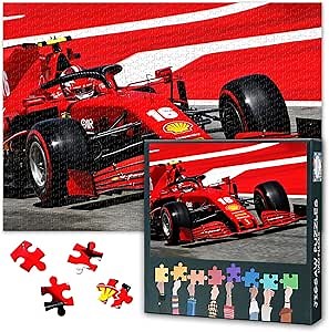 Red Racing Car Jigsaw Puzzles - 1000 Piece Puzzle for Adults, Sport Theme Difficult Challenging Puzzles for Adults (27.5"x19.7"), Family Game Night Gift & Home Decor (Sports Car Series)