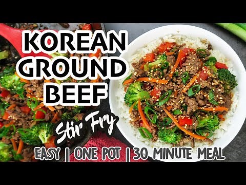 Korean Ground Beef Stir Fry {Easy, One Pot, 30-Minute Meal}