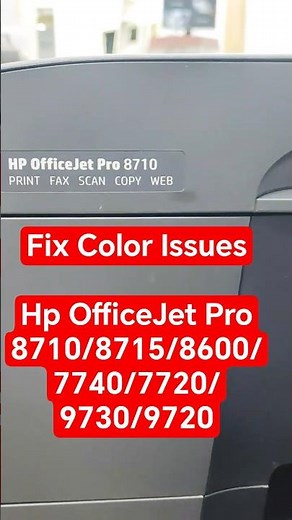 HP OfficeJet Pro 8710/8715/8600/7740/7720/ Print head Cleaning#viralshorts