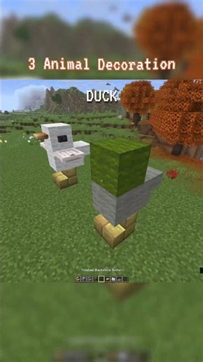 3 small animal statue decoration for your base or farm in minecraft #minecraft