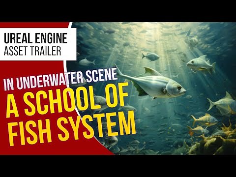 UE5 l Fully Functional Fish School System and Underwater Environment l Unreal Engine 5 (Trailer)