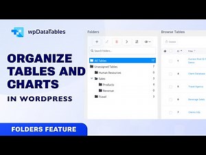 Organize Tables and Charts in WordPress Using Folders | wpDataTables 6.2 Version