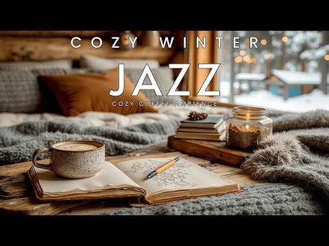 Cozy Winter Jazz & Coffee Shop Ambience | Relaxing Piano for Snow Days
