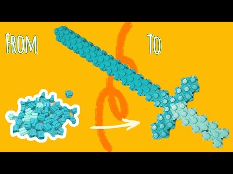 Step-By-Step | From Loose Bricks to Epic Minecraft Diamond Sword Build!