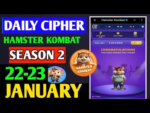 Hamster Kombat Dev Game Daily Cipher 22 January | Hamster Kombat Daily Cipher Code | Daily Combo