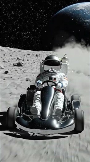 human vs aliens racing on the moon 👽 #racing #alien #moon #viralvideo