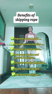 There are multiple benefits of skipping rope from losing weight to reducing the chances of cancer. Skipping rope is a great calorie-burner and improves the cardiovascular system. Disclaimer! No copyright infringement caption intended, I do not own the music in this video, the music belongs to its rightful owner! #skipping #skippingrope #workout #fitness #fitnessmotivation #healthiswealth #fitmom #consistencyiskey #fypシ゚ | Fitt Amira
