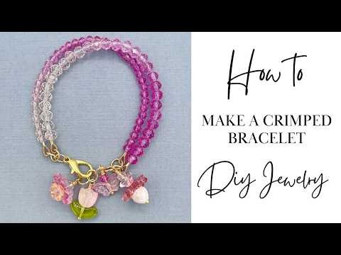 Make Your Own Jewelry! Learn How To Create A Crimped Beaded Bracelet - DIY Jewelry Making Made Easy!
