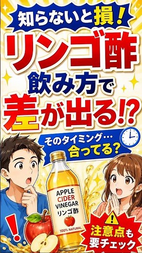 【リンゴ酢の驚くべき効果】飲むだけで痩せる？アップルサイダービネガー4大パワーと正しい飲み方・注意点徹底解説