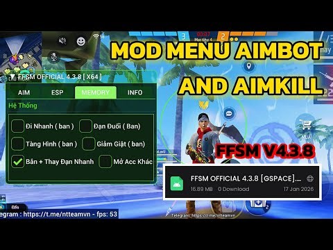 Hack FF OB52 | Mod Menu FFSM V4.3.8 AimKill Auto Headshot, Aimbot, ESP Định Vị, Antiban 100%