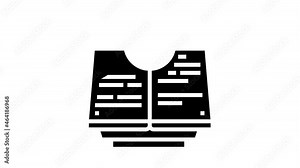 books of remembrance animated glyph icon. books of remembrance sign. isolated on white background