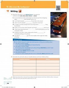 Complete the chart with notes on impolite behavior annd how it affects others  يسر  - Writing - Super goal 3 - ثالث متوسط - المنهج السعودي