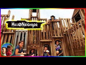 Kids are Hello Neighbor In Real Life at Playground Fort / Steel Kids