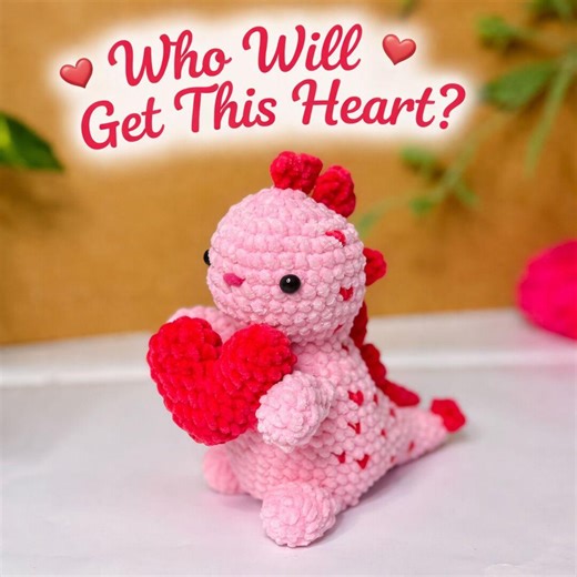 Dinosaur Stegosaurus Heart Otter CROCHET PATTERN, Valentines/mothers Day Amigurumi Plushie, Easy Beginner PDF - Etsy