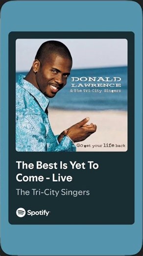 The Best Is Yet To Come by Donald Lawrence & The Tri-City Singers (2002) #gospelmusic