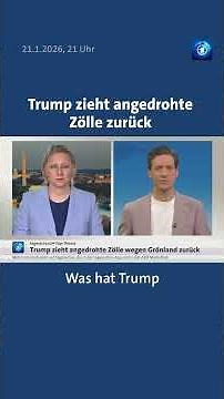 Trump zieht angekündigte Zölle zurück. #Grönland #tagesschau #Nachrichten