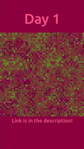 Day 1 of showing off my evolution simulation cellular automaton #shorts #coding #cellularautomata