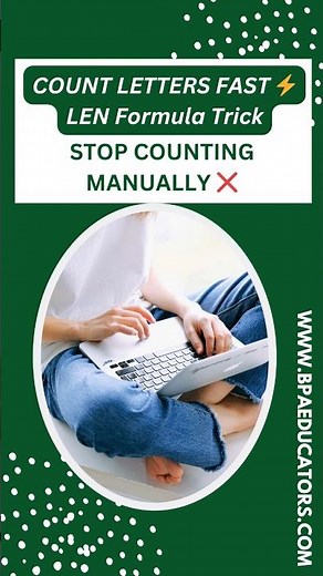 Count Letters in Excel Instantly ⚡ | LEN Formula Trick 🔥