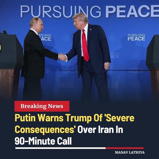 Putin Warns Trump of “Severe Consequences” #russia #usa #iran #donaltrump #vladmirputin #shorts