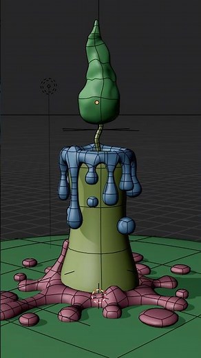 Procedural 3D Candle using ONLY 1 Modifier 🕯️ (Blender) #blender3d #skinmodifier #3dmodeling