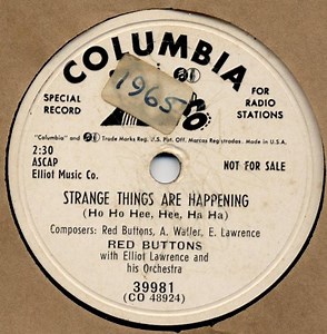Red Buttons With Elliot Lawrence And His Orchestra - Strange Things Are Happening (Ho Ho Hee, Hee, Ha Ha) / The Ho Ho Song
