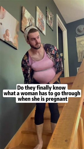 When husbands put on pregnancy simulators#LaborPainSimulation #PregnancyChallenge #EmpathyExperiment#GenderReveal #TikTokChallenge