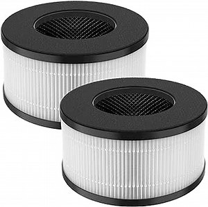 BS-01 Replacement Filter Compatible with Slevoo BS-01 Air Purifier, 3-in-1 H13 True HEPA Filter Replacement, 2 PACK BS01 Air Filt-er (NOT fit for BS-03)