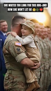 SHE WAITED TOO LONG FOR THIS HUG—& NOW SHE WON’T LET GO #hugyou #military #hugs #prayer #army #kids