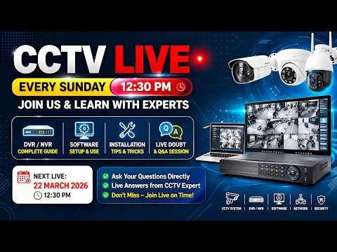 Sunday Special LIVE 🔴 CCTV Training + Doubt Solving | 12:30 PM