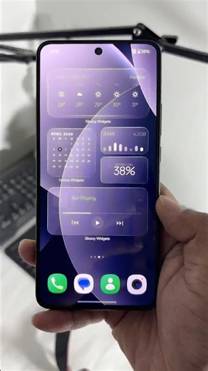 Get New Glass Widgets Like iOS 26 On Any Android #ios26 #android #android17 #liquidglass
