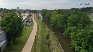 🌳🏃‍♀️ Flyover the progress on the Unity Park Swamp Rabbit Trail parallel extension and run with us when it opens to the public on Friday, July 9. | City of Greenville, South Carolina Government