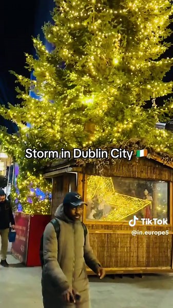 Stormy Night in Dublin City, Ireland