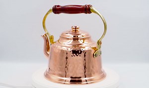 COPPER CONCEPT Copper Tea Kettle Stovetop, Handmade Copper Tea Pot, Water Heater, 1mm Thick (1.7 Quarts)