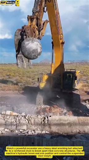 Excavator vs. Massive Concrete Pipe — Incredible Hydraulic Power! 🚜💥
