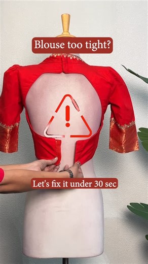 BULLION KNOT on Instagram: "Blouse too tight? Don’t panic — fix it in under 30 seconds. Blouse feeling too tight at the last minute? Don’t cancel your outfit or panic about a tailor 🧵 All you need is 2 bangles, 2 safety pins, and a lace or string — that’s it. Here’s how it works: Secure one bangle to one hook using a safety pin. Do the same on the other side. Now tie both bangles together with a lace or string. That’s it ✨ Your blouse instantly becomes adjustable, comfortable, and stylish — and
