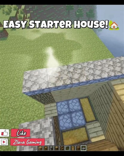 Minecraft Easy Starter House Tutorial! 🏡 (TRILLIUM HARDTEKK) #shorts #minecraft
