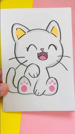 🐱✨ How to Draw a Kawaii Cat Step by Step