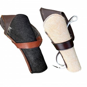 Cross Draw Holster | REAL COWHIDE FUR Western Leather Holster | Right Hand | Attaches to Belt | Old West Cowboy Holster | Colt Ruger Wesson - Etsy
