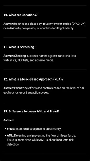 Aml kyc most important interview Questions and answers #kyc #antimoneylaundering